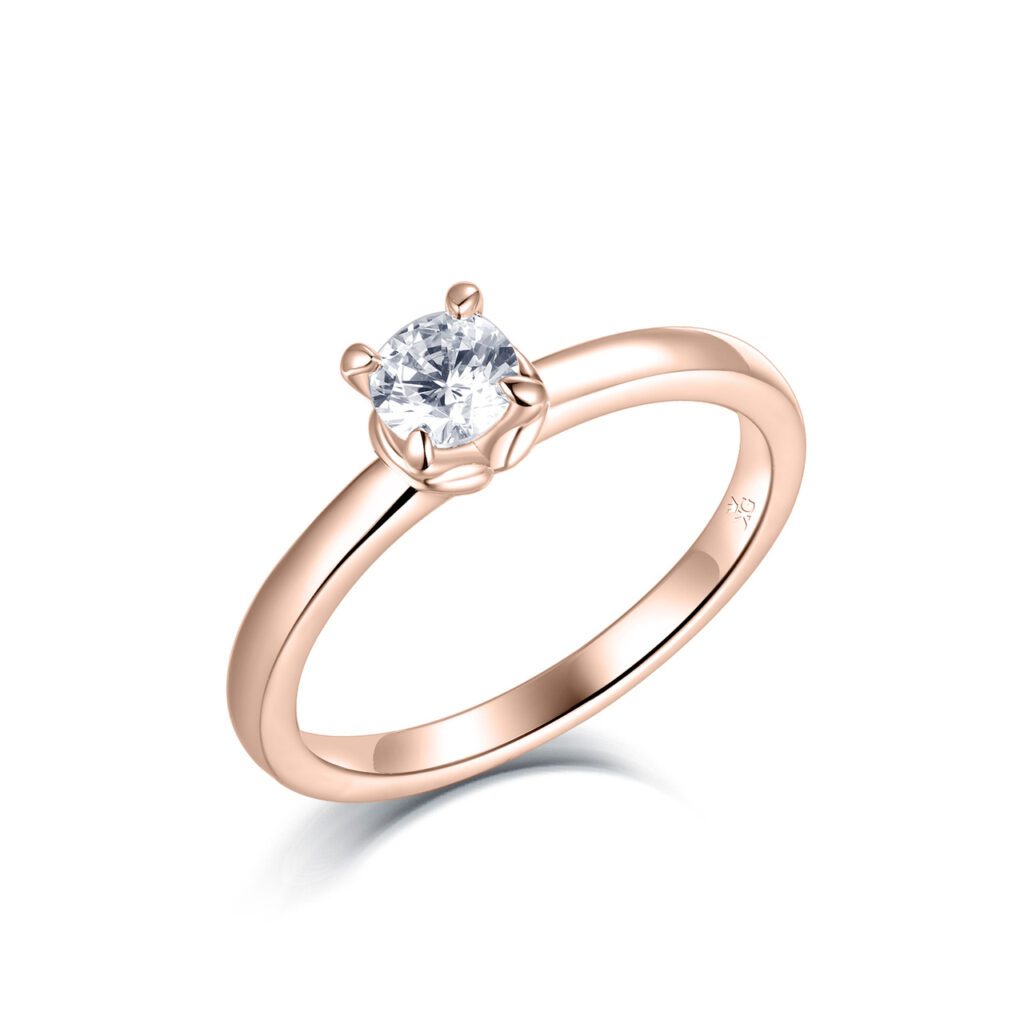 Eloise – Förlovningsring i 18k Roséguld med diamant