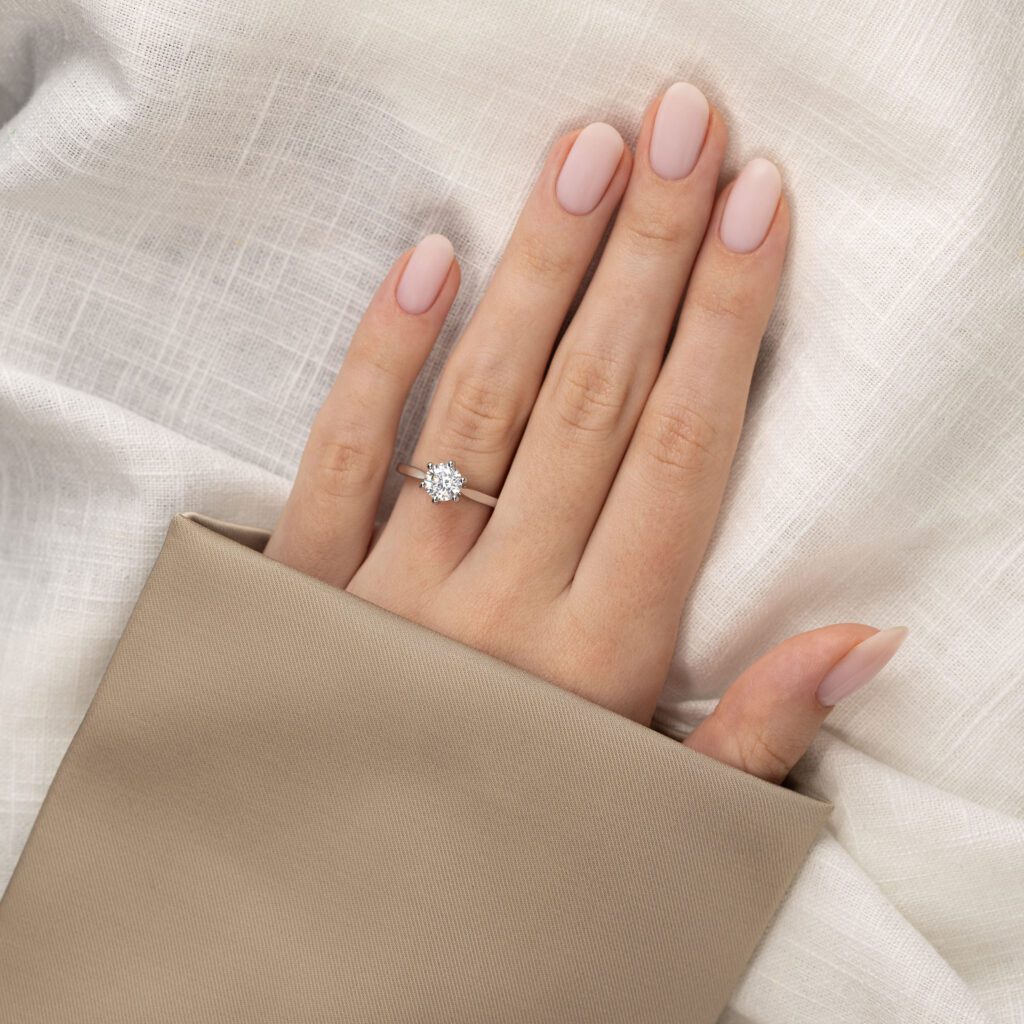 Bonnie – Förlovningsring i 18k Gulguld med diamant