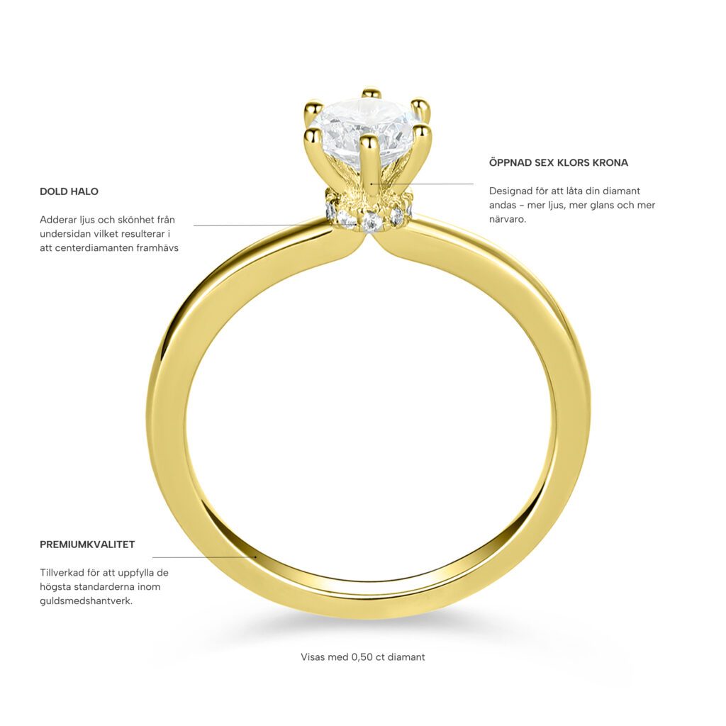 Joy – Förlovningsring i 18k Gulguld med diamant