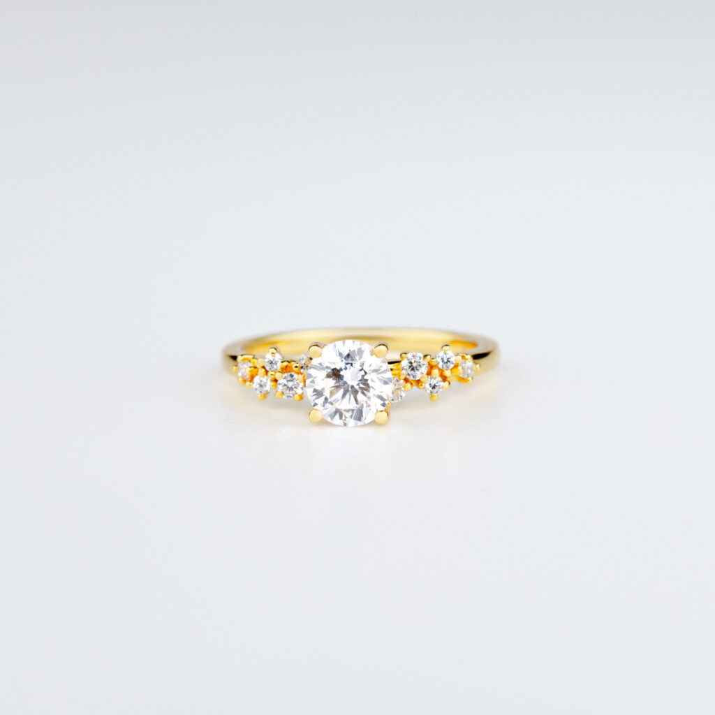 Layla – Förlovningsring i 18k Vitguld med diamant