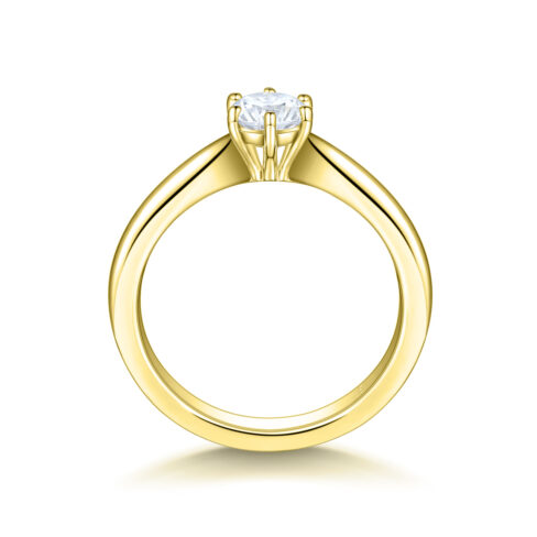 Lucy – Förlovningsring i 18k Gulguld med diamant - Bild 2