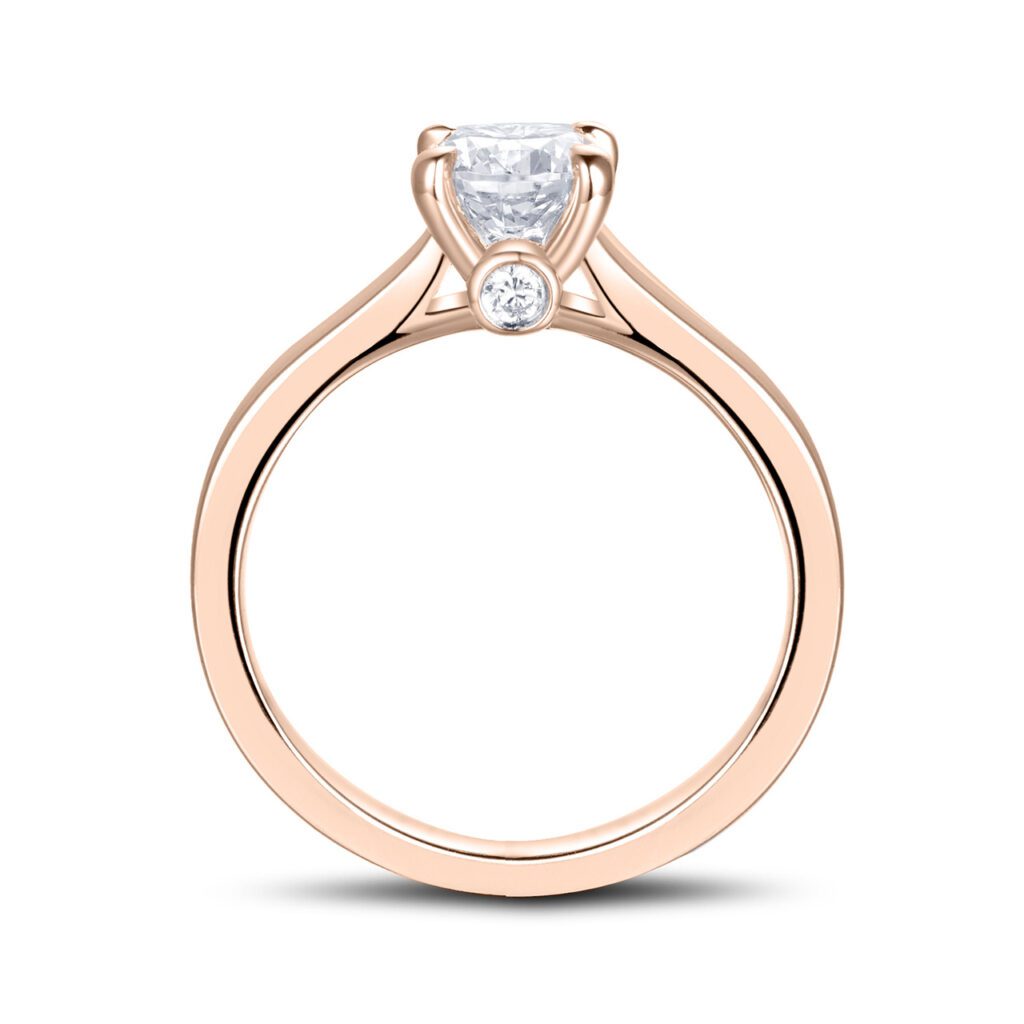 Alice – Förlovningsring i 18k Roséguld med diamant