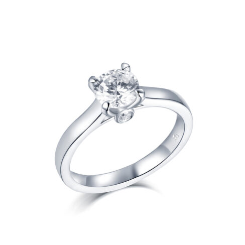 Alice – Förlovningsring i 18k Vitguld med diamant