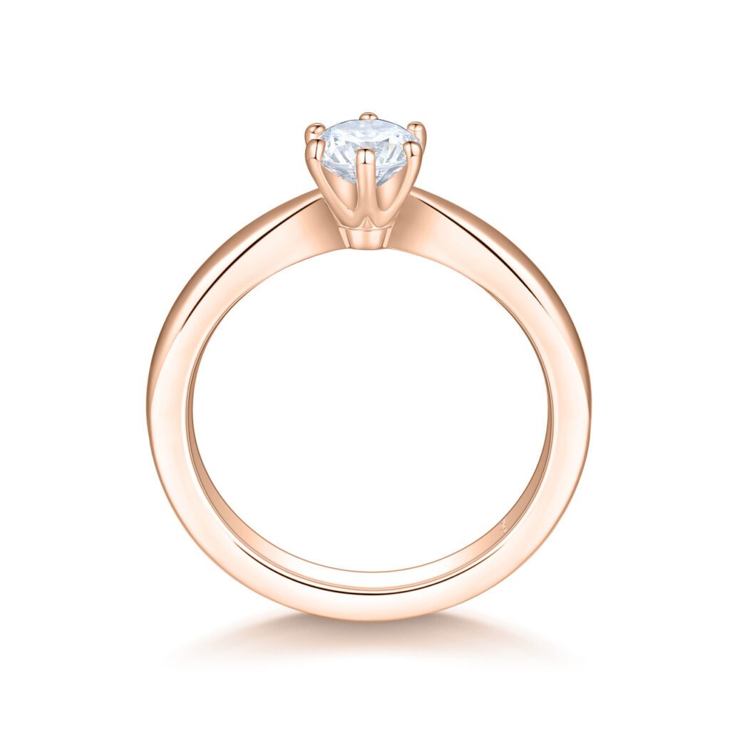 Alva – Förlovningsring i 18k Roséguld med diamant