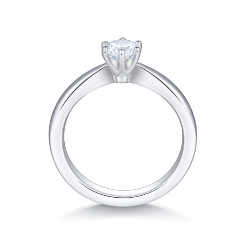 Alva – Förlovningsring i 18k Vitguld med diamant - Bild 2