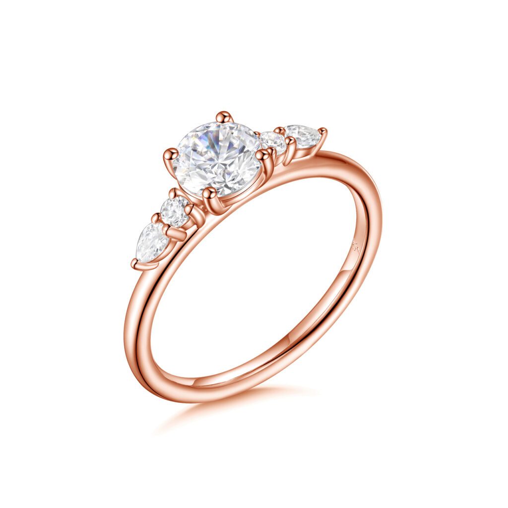 Ambra – Förlovningsring i 18k Roséguld med diamant
