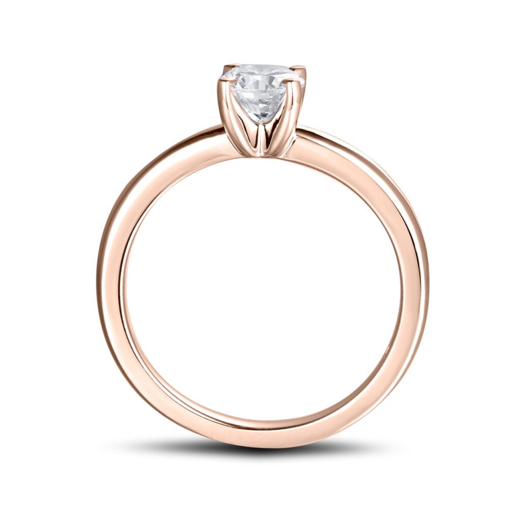 Astrid – Förlovningsring i 18k Roséguld med diamant