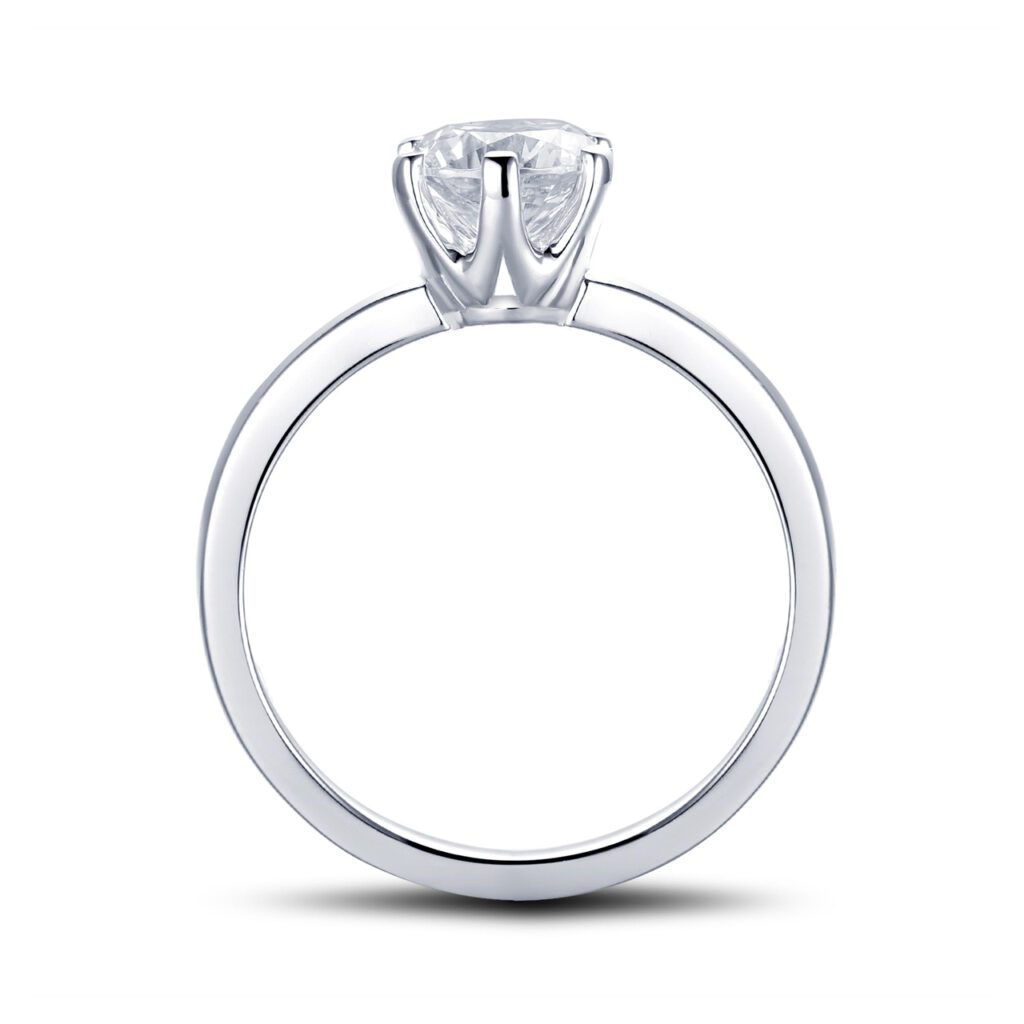 Aurora – Förlovningsring i 18k Vitguld med diamant