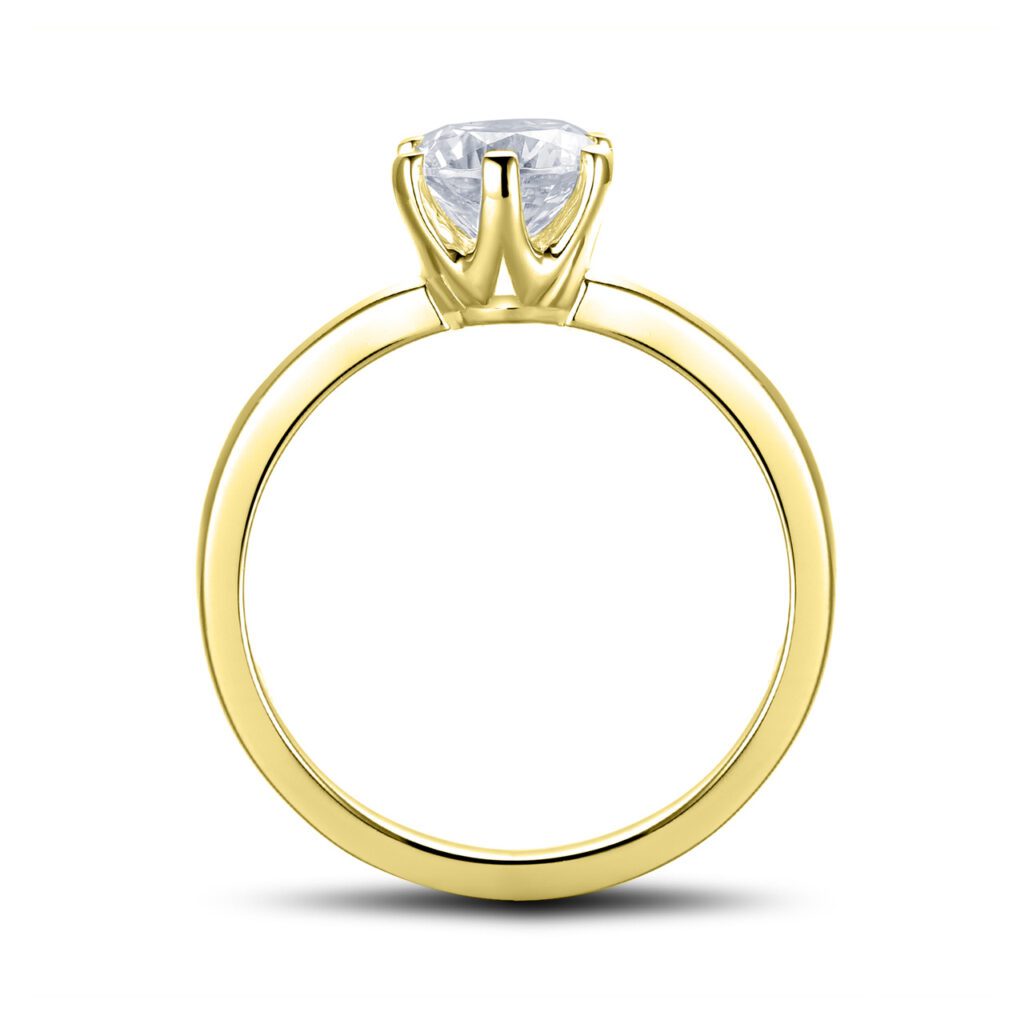 Aurora – Förlovningsring i 18k Gulguld med diamant