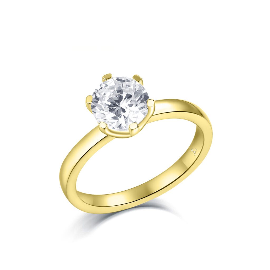 Aurora – Förlovningsring i 18k Gulguld med diamant