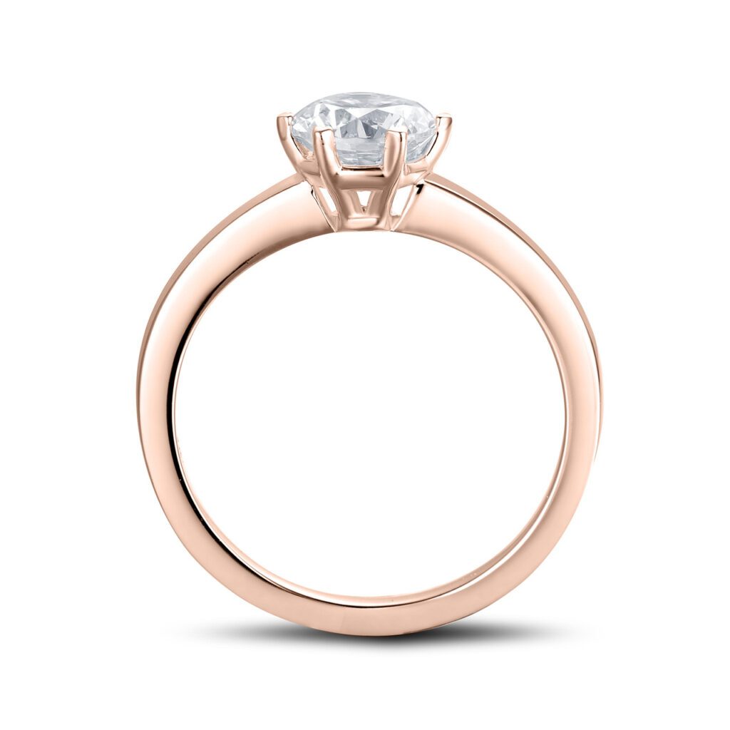 Beatrice – Förlovningsring i 18k Roséguld med diamant