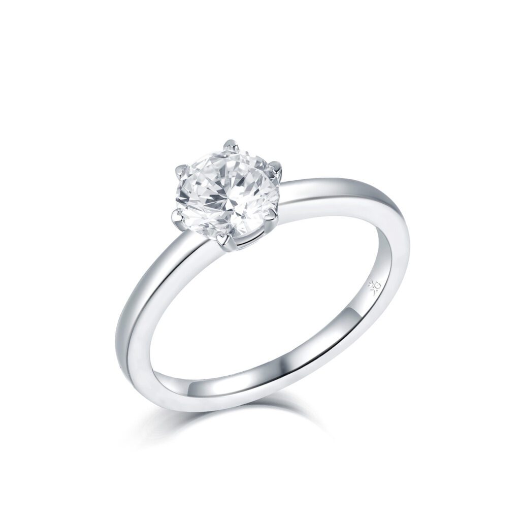 Beatrice – Förlovningsring i 950 Platina med diamant