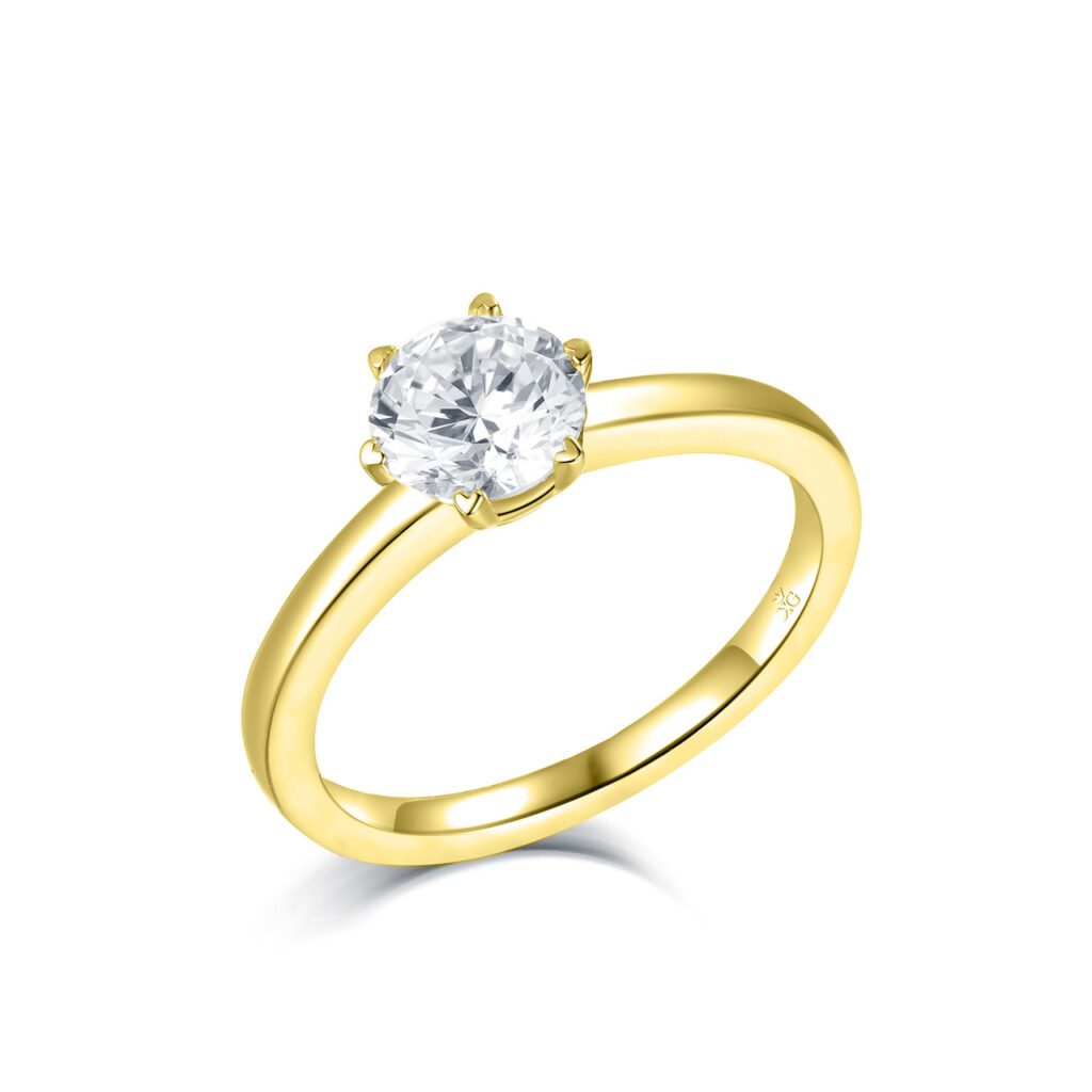 Beatrice – Förlovningsring i 18k Gulguld med diamant