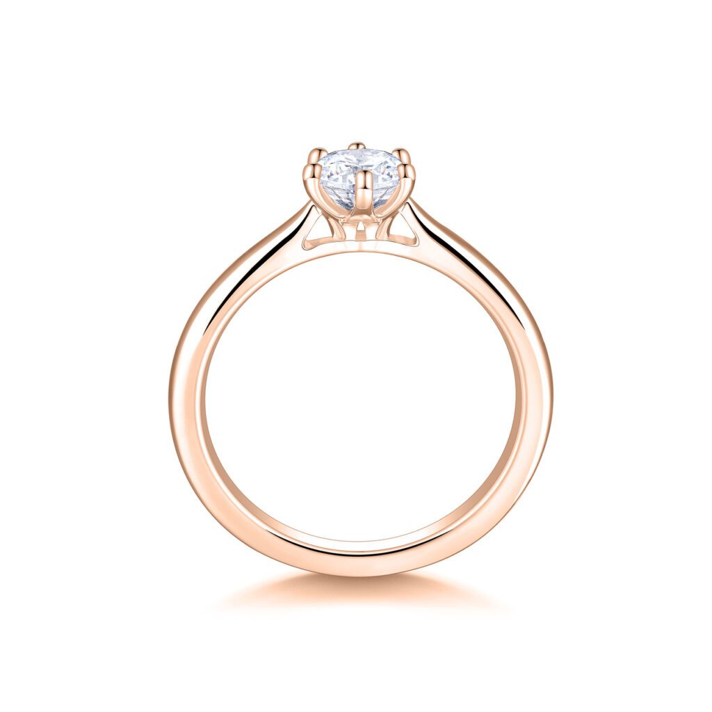 Bonnie – Förlovningsring i 18k Roséguld med diamant
