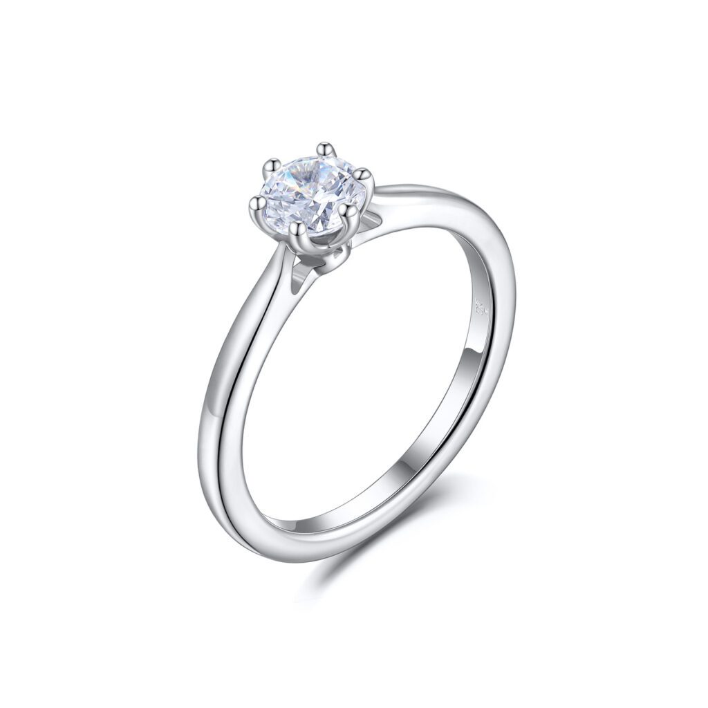 Bonnie – Förlovningsring i 18k Vitguld med diamant