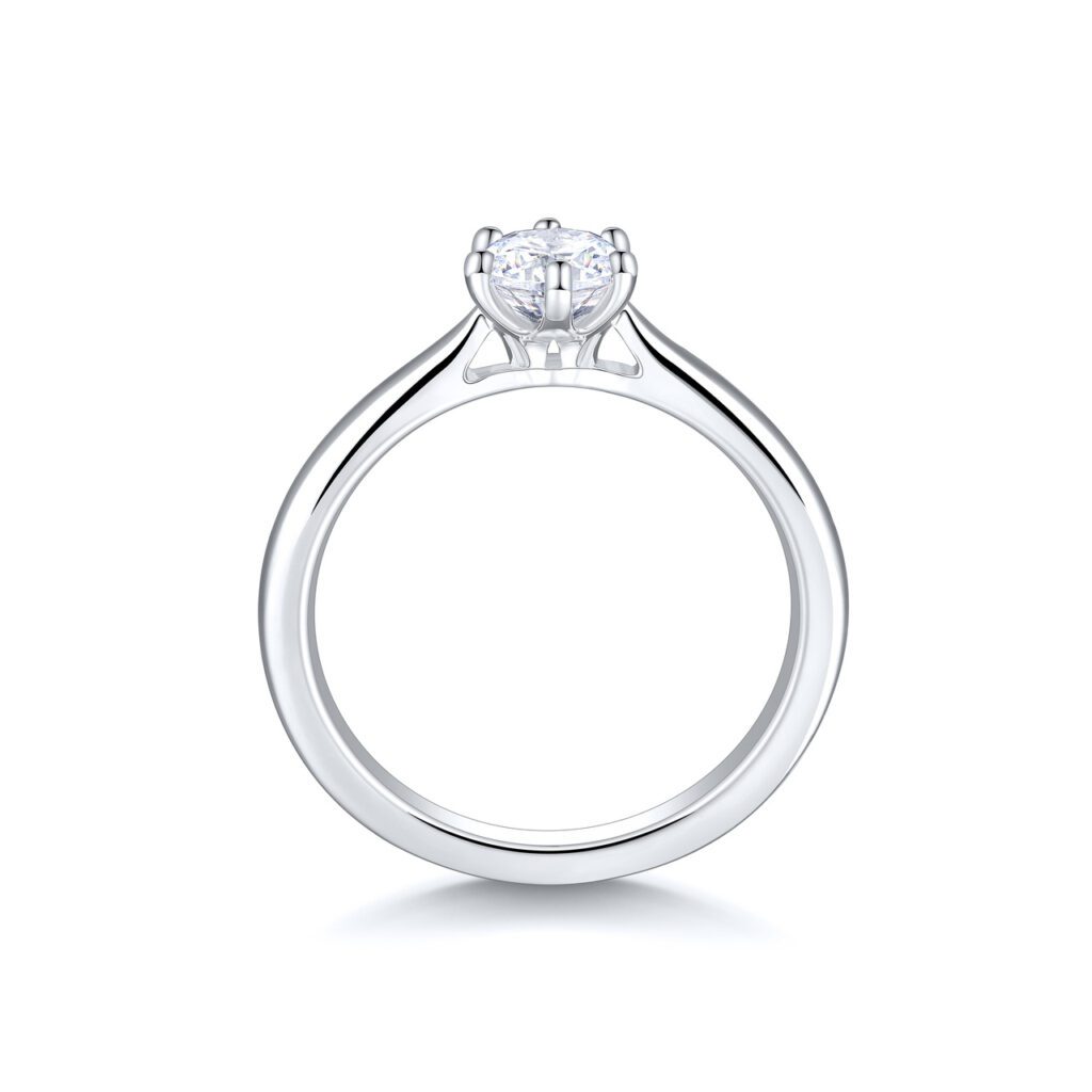 Bonnie – Förlovningsring i 18k Vitguld med diamant