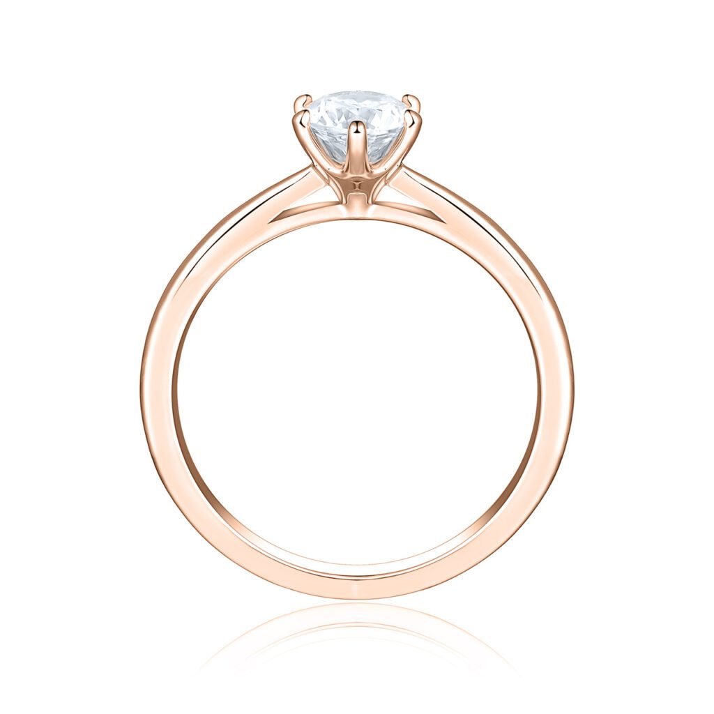 Camille – Förlovningsring i 18k Roséguld med diamant