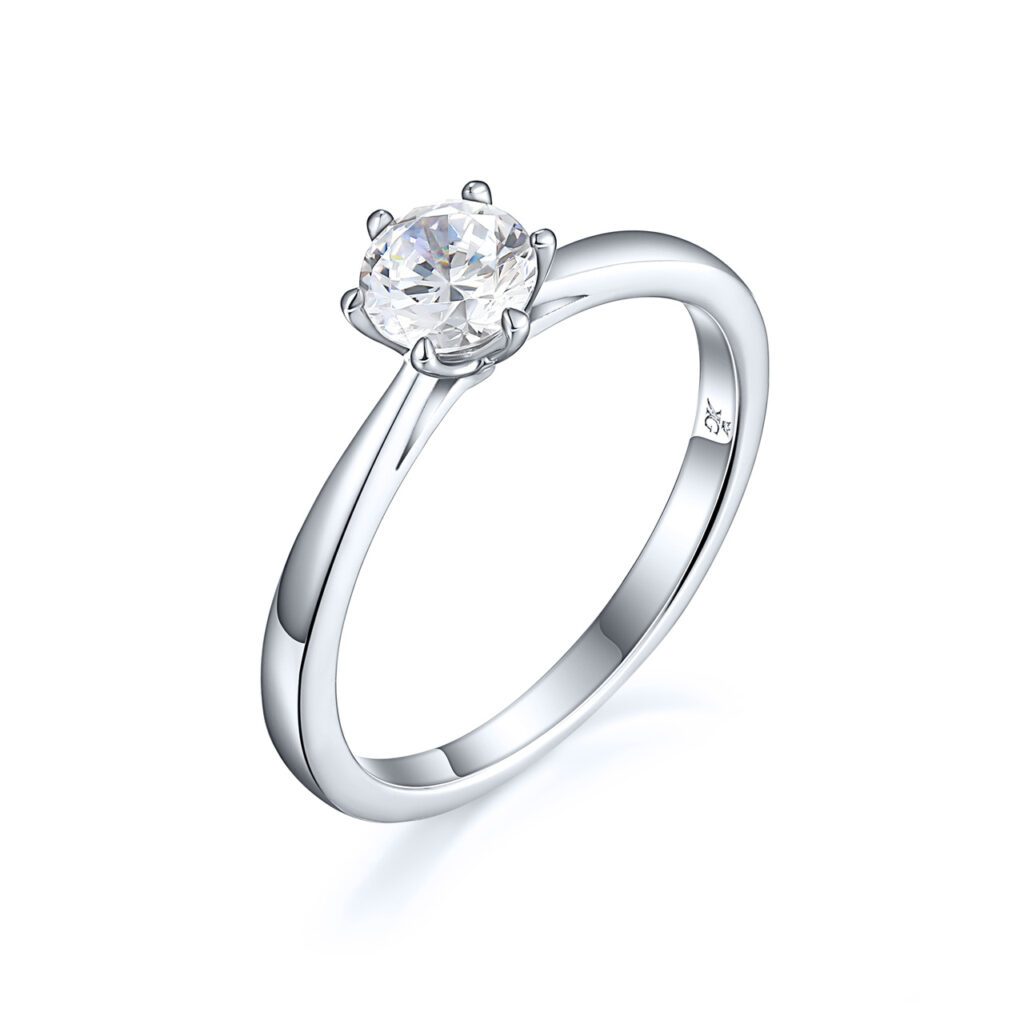 Camille – Förlovningsring i 950 Platina med diamant
