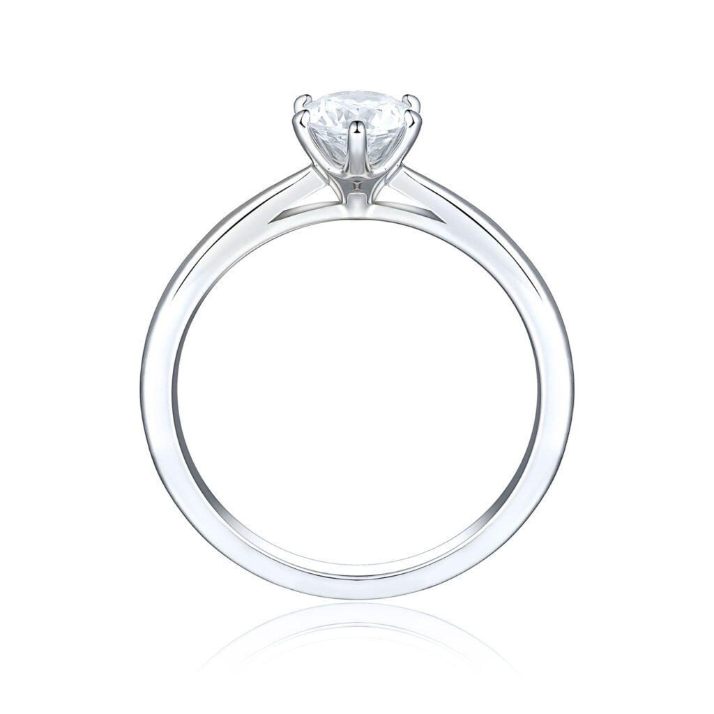 Camille – Förlovningsring i 950 Platina med diamant