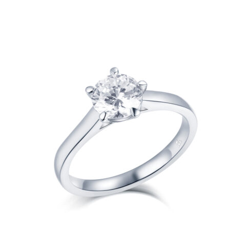 Carole – Förlovningsring i 18k Vitguld med diamant
