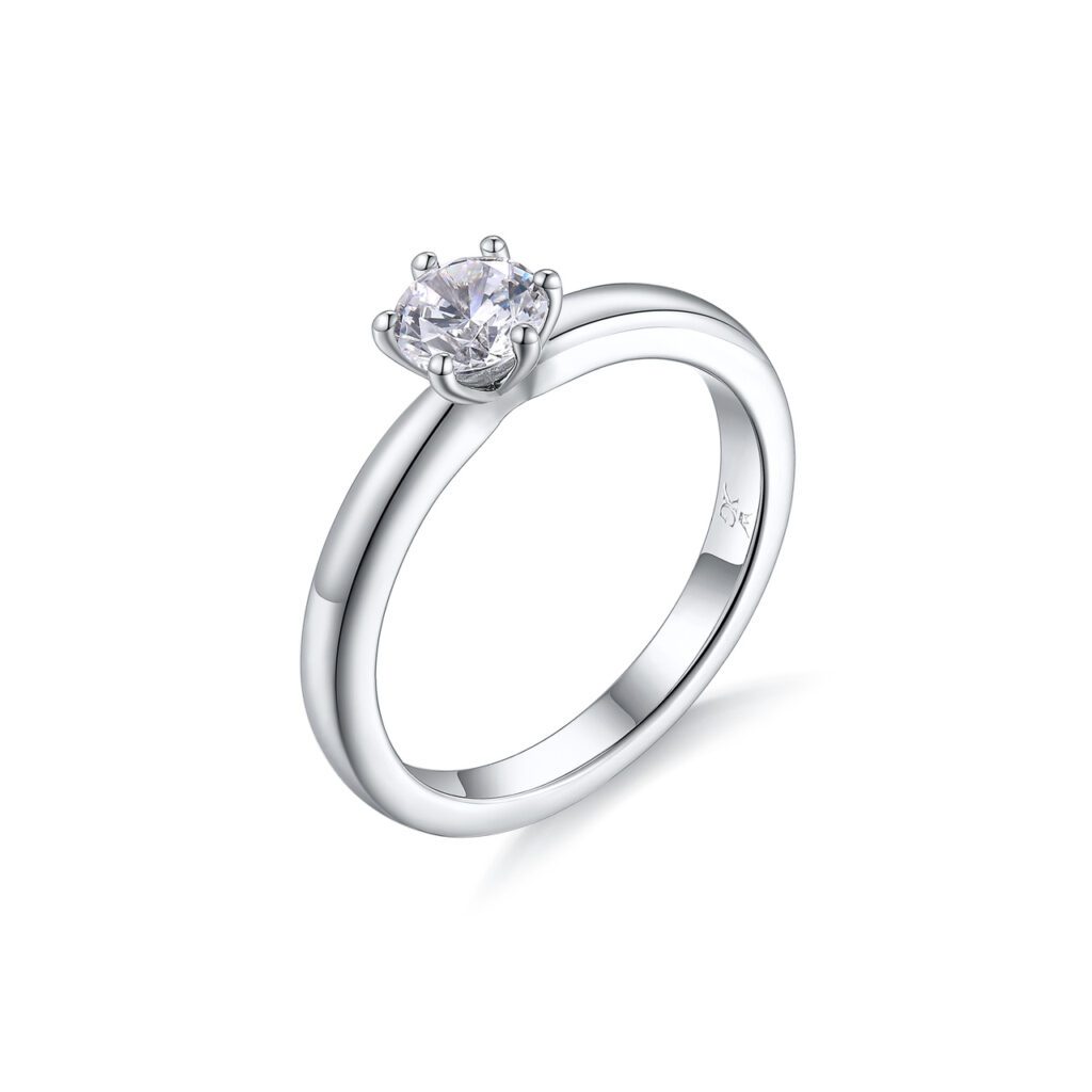 Celine – Förlovningsring i 950 Platina med diamant