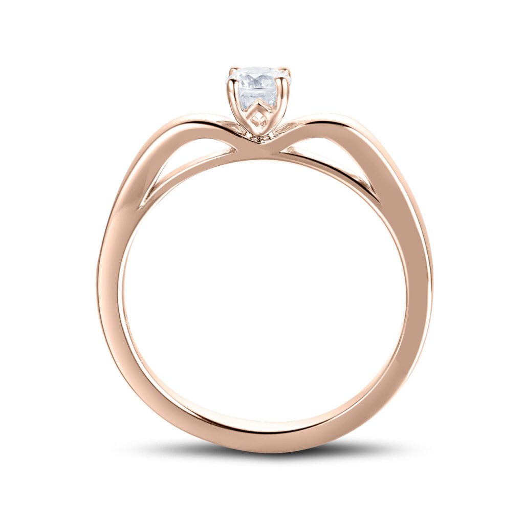 Cosetta – Förlovningsring i 18k Roséguld med diamant