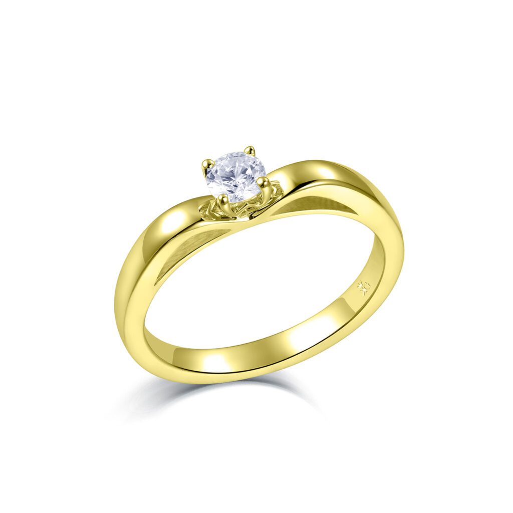 Cosetta – Förlovningsring i 18k Gulguld med diamant