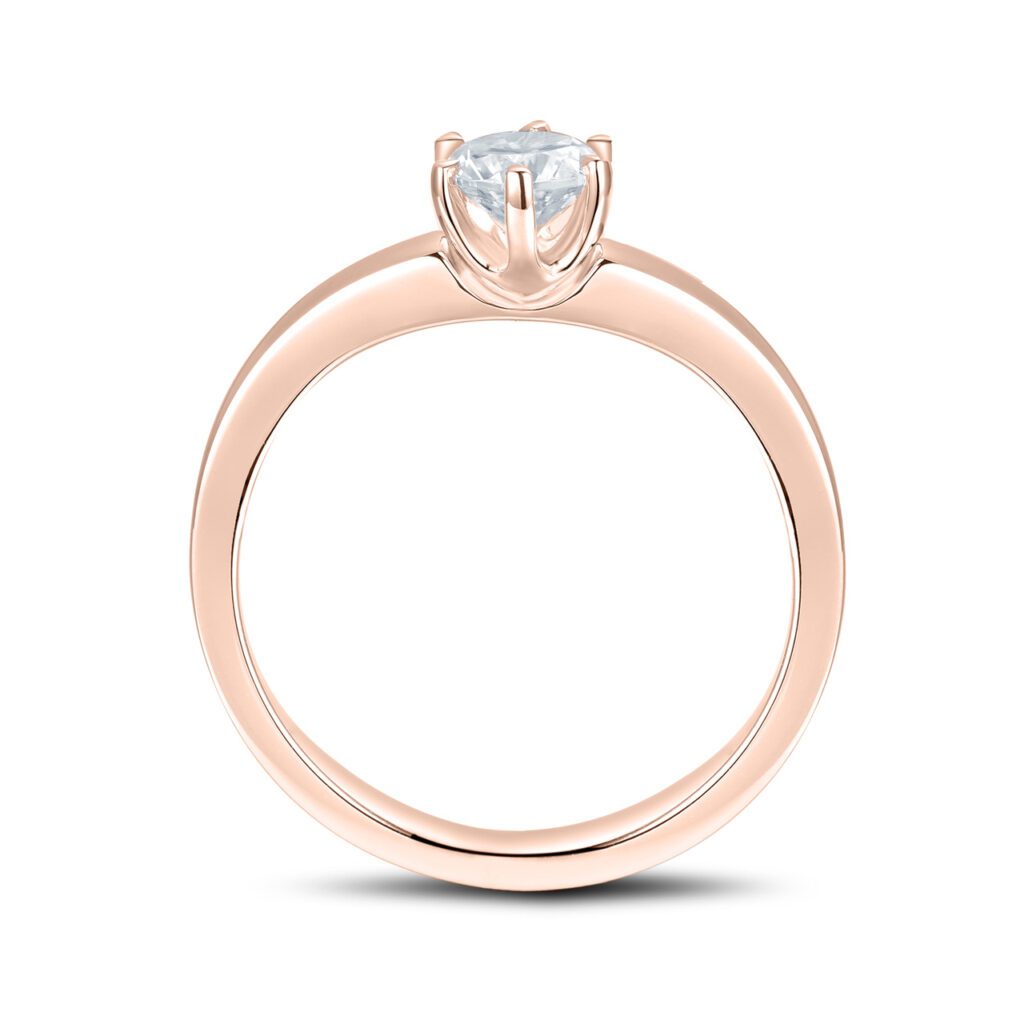 Edith – Förlovningsring i 18k Roséguld med diamant