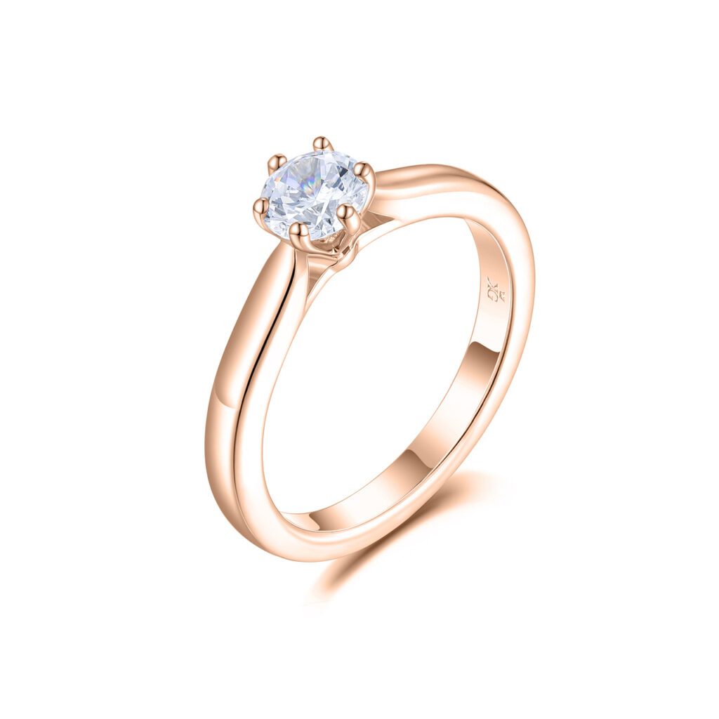 Felicia – Förlovningsring i 18k Roséguld med diamant