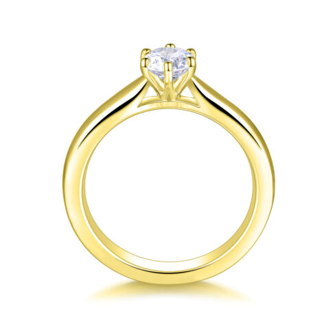 Felicia – Förlovningsring i 18k Gulguld med diamant - Bild 2