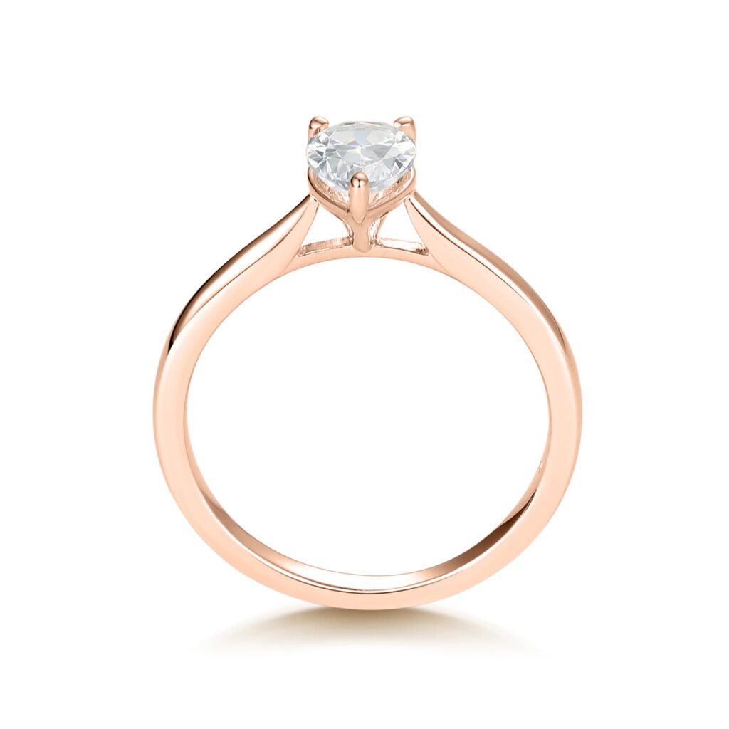 Gia – Förlovningsring i 18k Roséguld med diamant