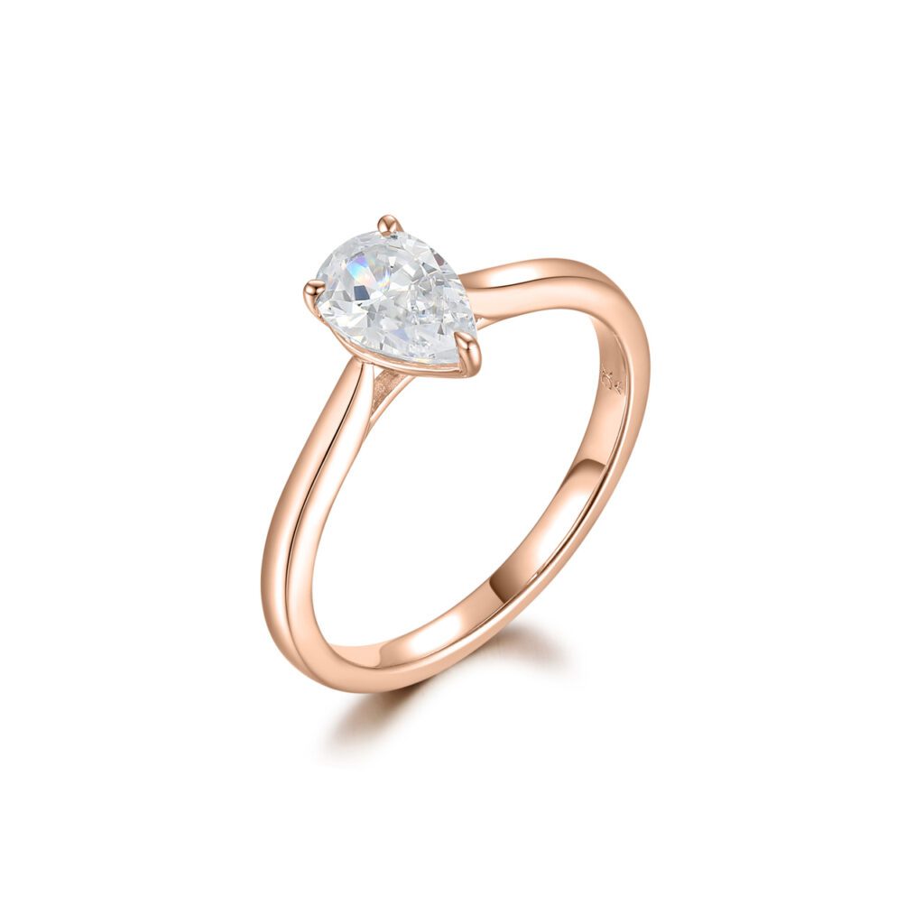 Gia – Förlovningsring i 18k Roséguld med diamant