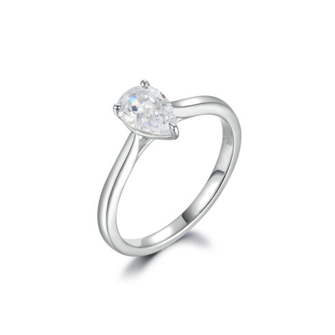 Gia – Förlovningsring i 18k Vitguld med diamant