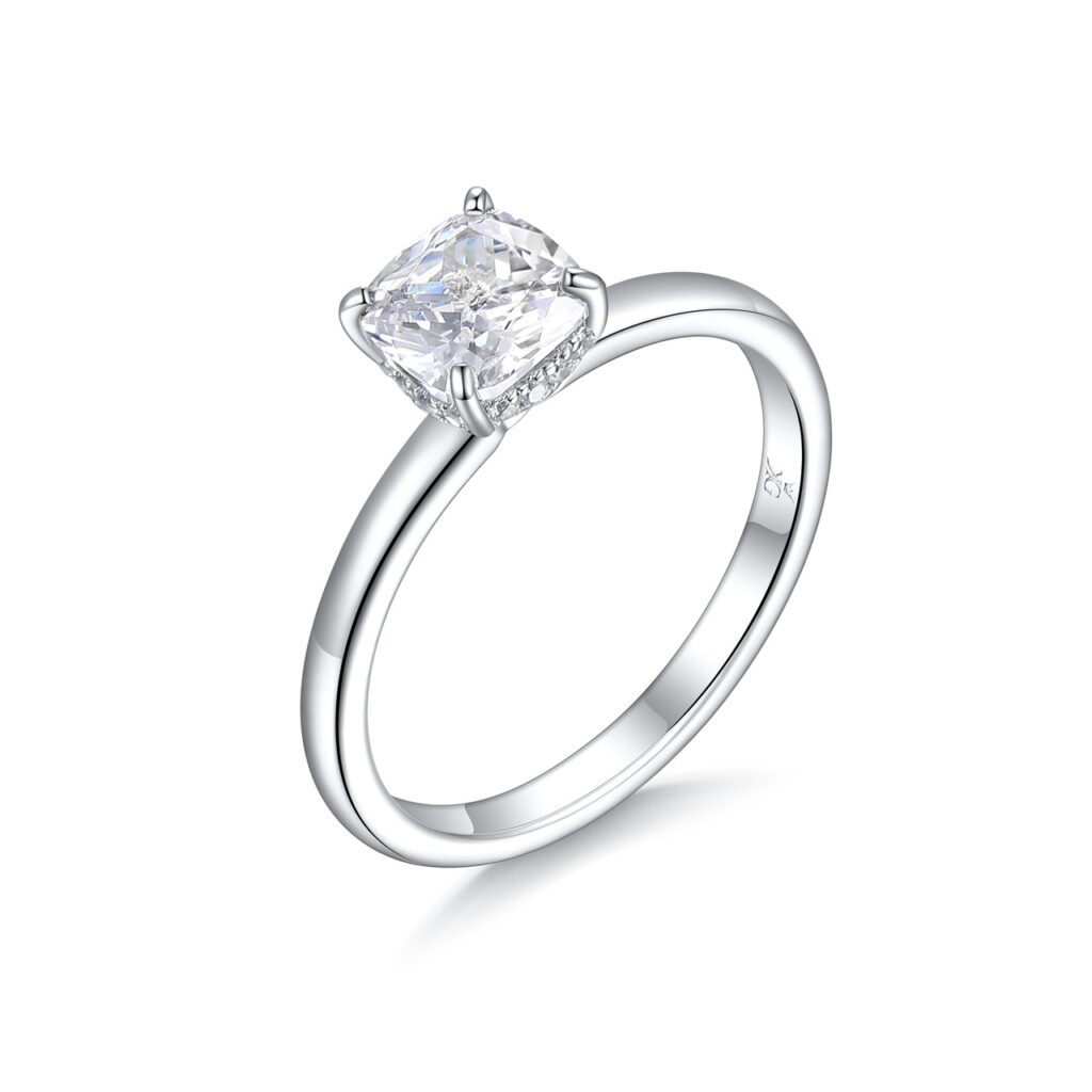 Giada – Förlovningsring i 18k Vitguld med diamant