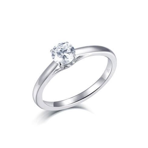 Heidi – Förlovningsring i 950 Platina med diamant