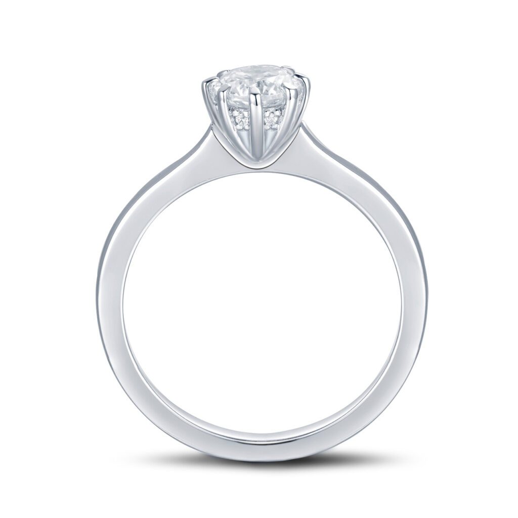 Hilma – Förlovningsring i 950 Platina med diamant