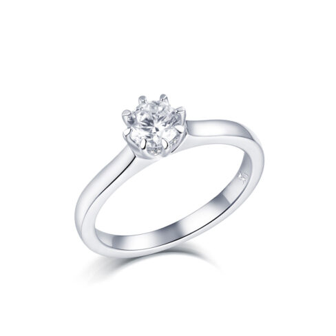 Hilma – Förlovningsring i 950 Platina med diamant
