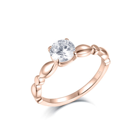 Janielle – Förlovningsring i 18k Roséguld med diamant