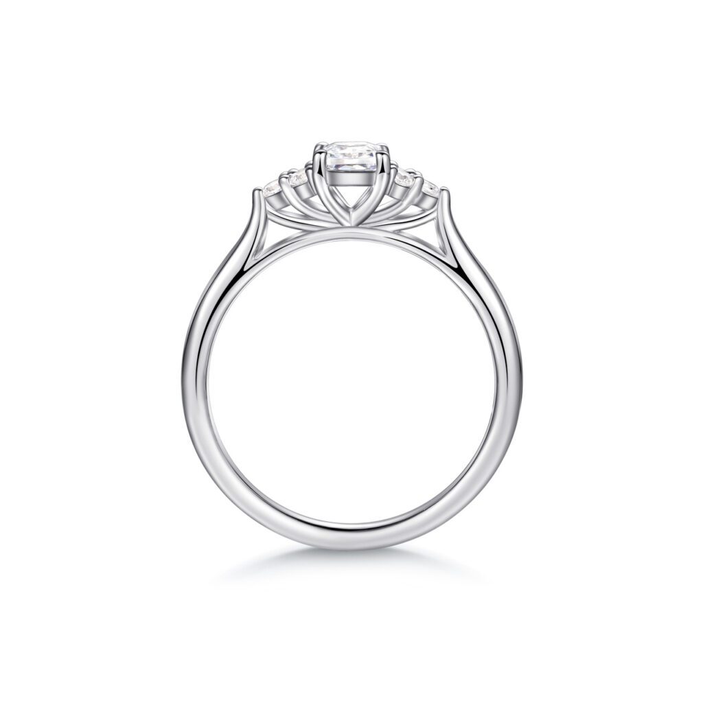 Jeanne – Förlovningsring i 950 Platina med diamant