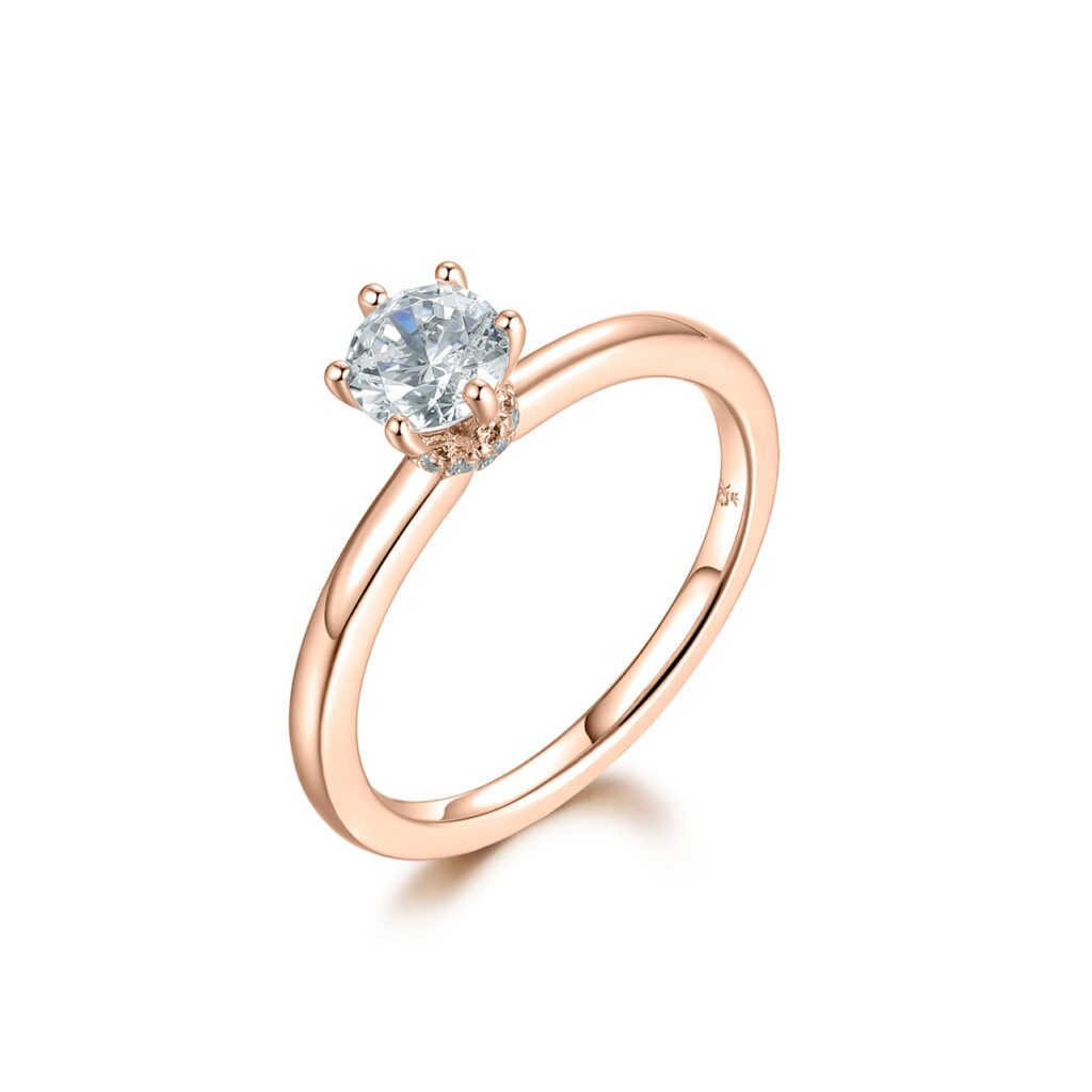 Joy – Förlovningsring i 18k Roséguld med diamant