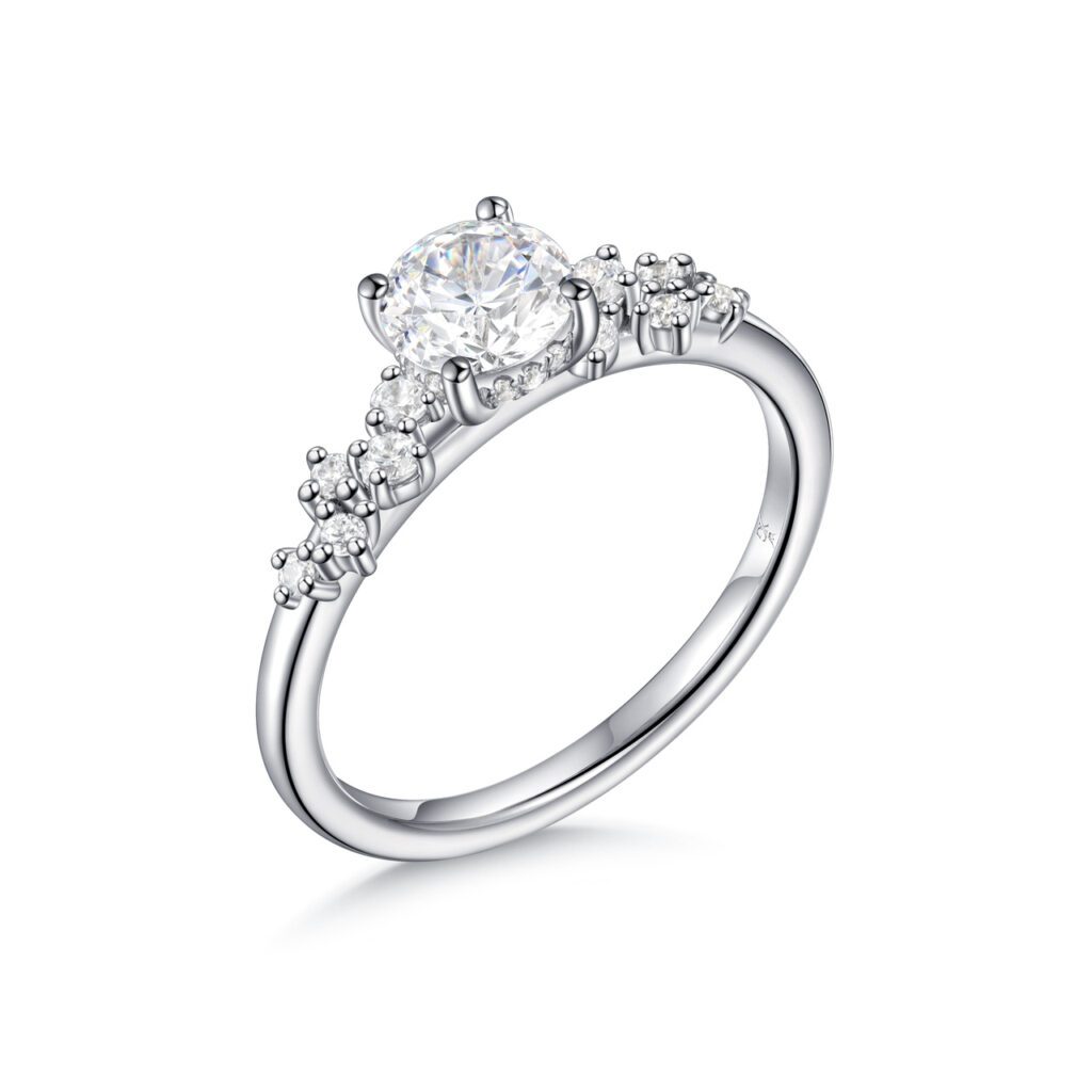 Layla – Förlovningsring i 950 Platina med diamant