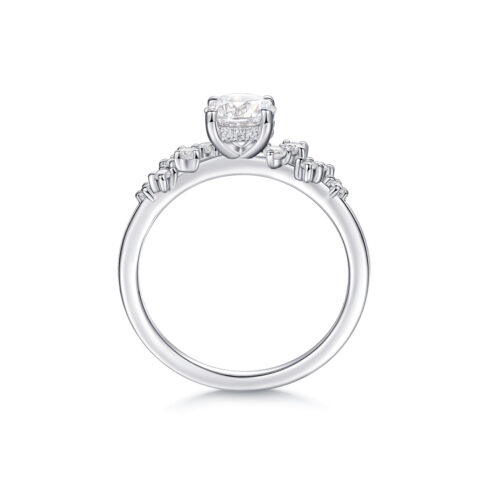 Layla – Förlovningsring i 950 Platina med diamant - Bild 2