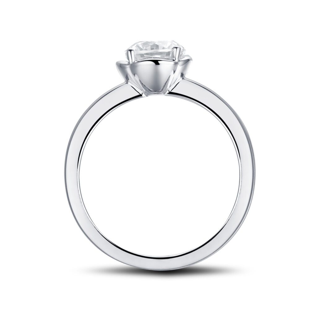 Linelle – Förlovningsring i 950 Platina med diamant