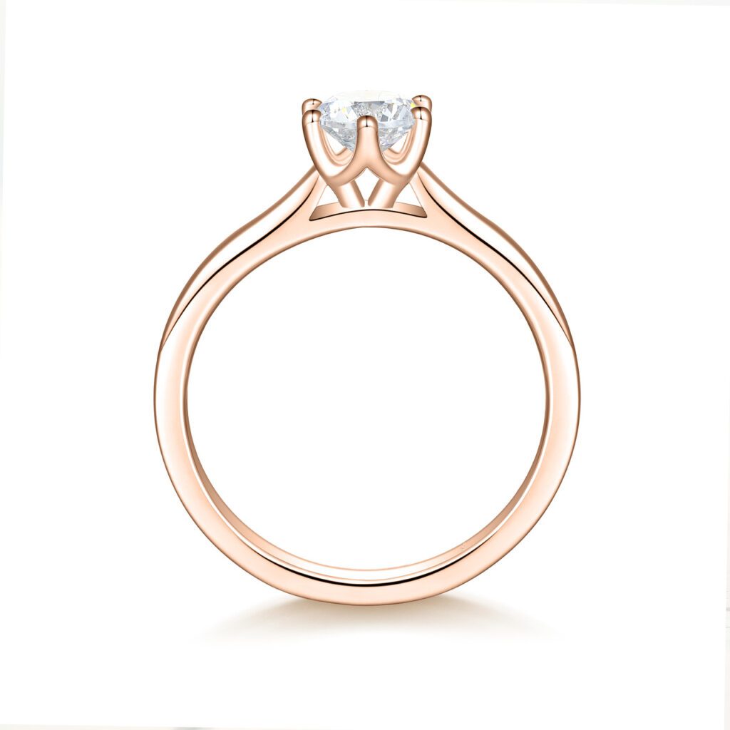 Ljusa – Förlovningsring i 18k Roséguld med diamant