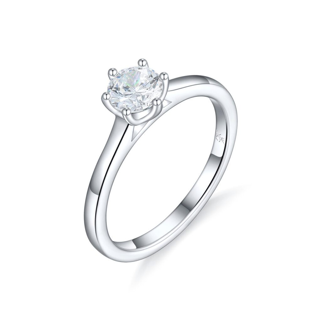 Ljusa – Förlovningsring i 950 Platina med diamant