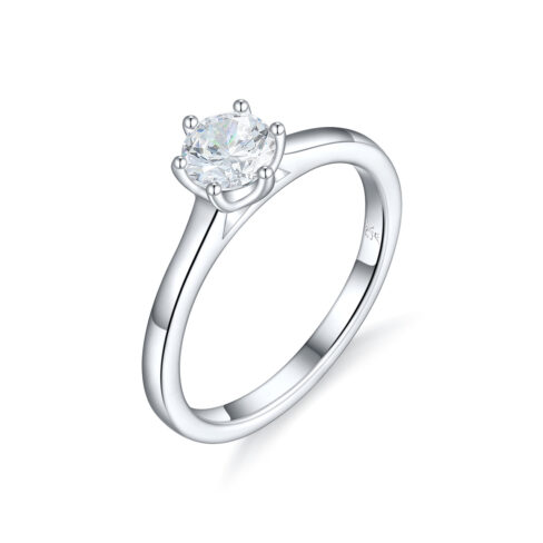 Ljusa – Förlovningsring i 18k Vitguld med diamant