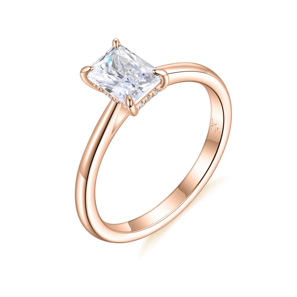 Lola – Förlovningsring i 18k Roséguld med diamant