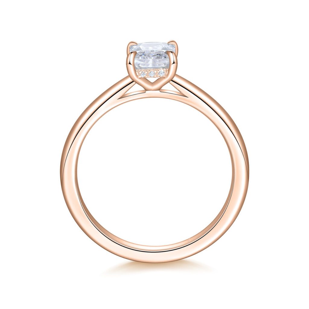 Lola – Förlovningsring i 18k Roséguld med diamant