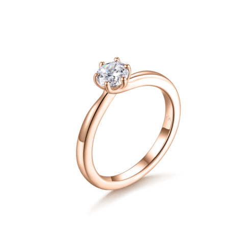 Lovelia – Förlovningsring i 18k Roséguld med diamant