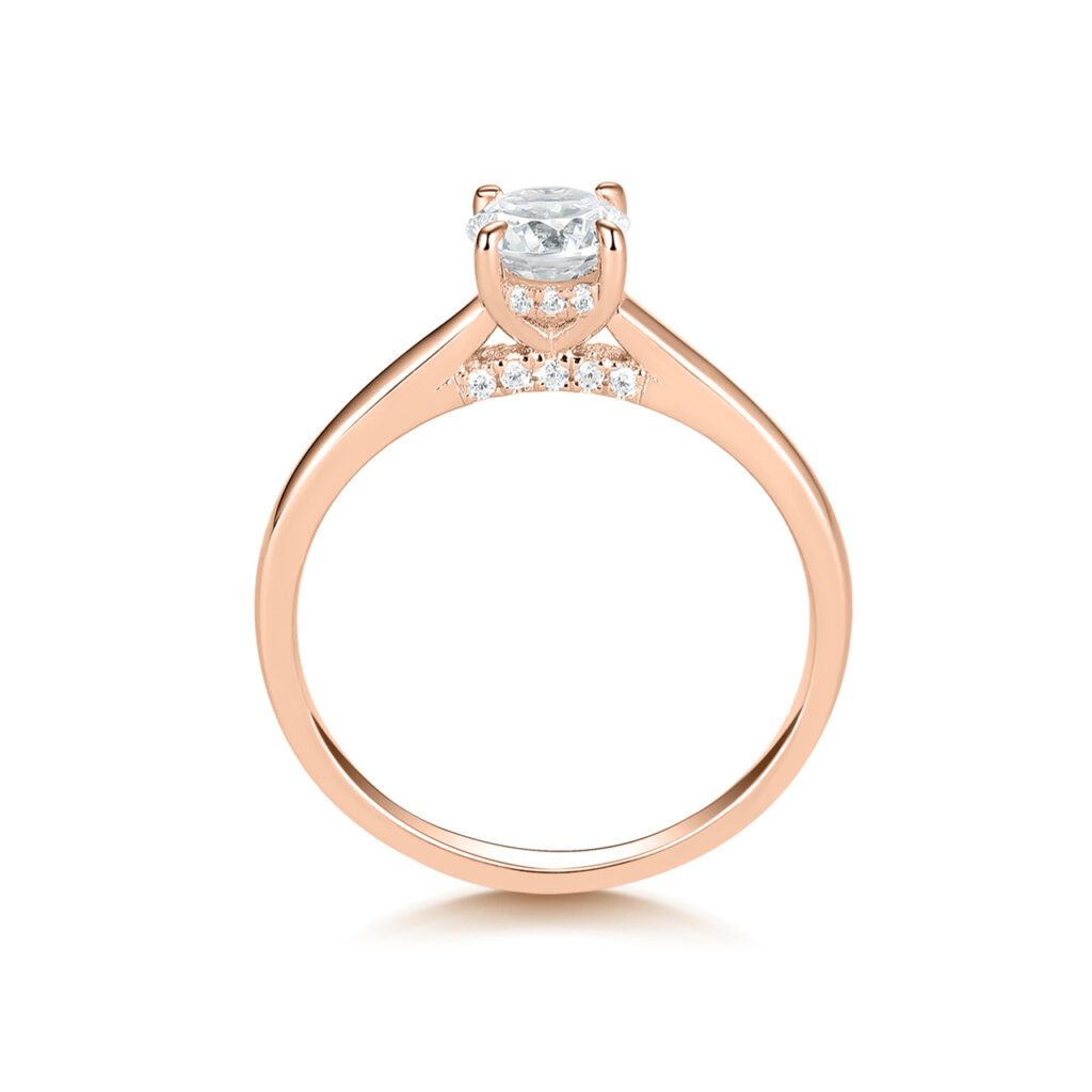 Mara – Förlovningsring i 18k Roséguld med diamant